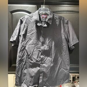 Untuckit Men's Short Sleeve Black Button Down Shirt Size XL